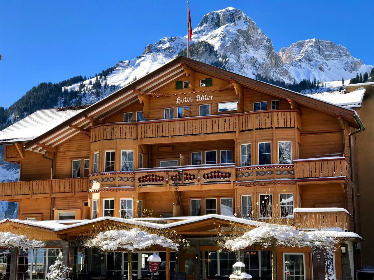 Chalet Hotel Adler Ag Kandersteg Exterior foto